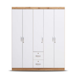 TAD KARI5 WOTAN OAK + WHITE WARDROBE