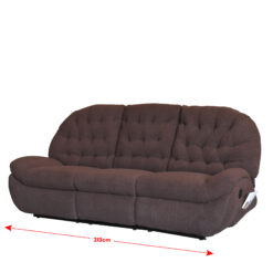 Alternative view of ROMEO 3S BOUCLE BROWN RECLINER