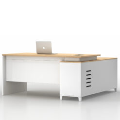Alternative view of TAD T2-DG1616 WHITE L-TYPE OFFICE TABLE