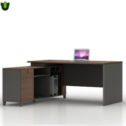 TAD T2-DG1616 GRAY L-TYPE OFFICE TABLE