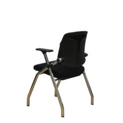 Alternative view of J183C BLACK WITH WRITTING PAD VISITOR CHAIR