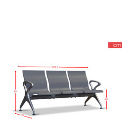 Alternative view of TAD PU-B3016 GRAY AIRPORT CHAIR