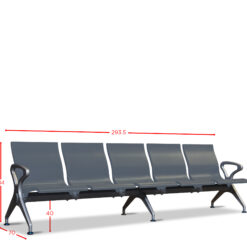 Alternative view of TAD PU-B5016 GRAY AIRPORT CHAIR