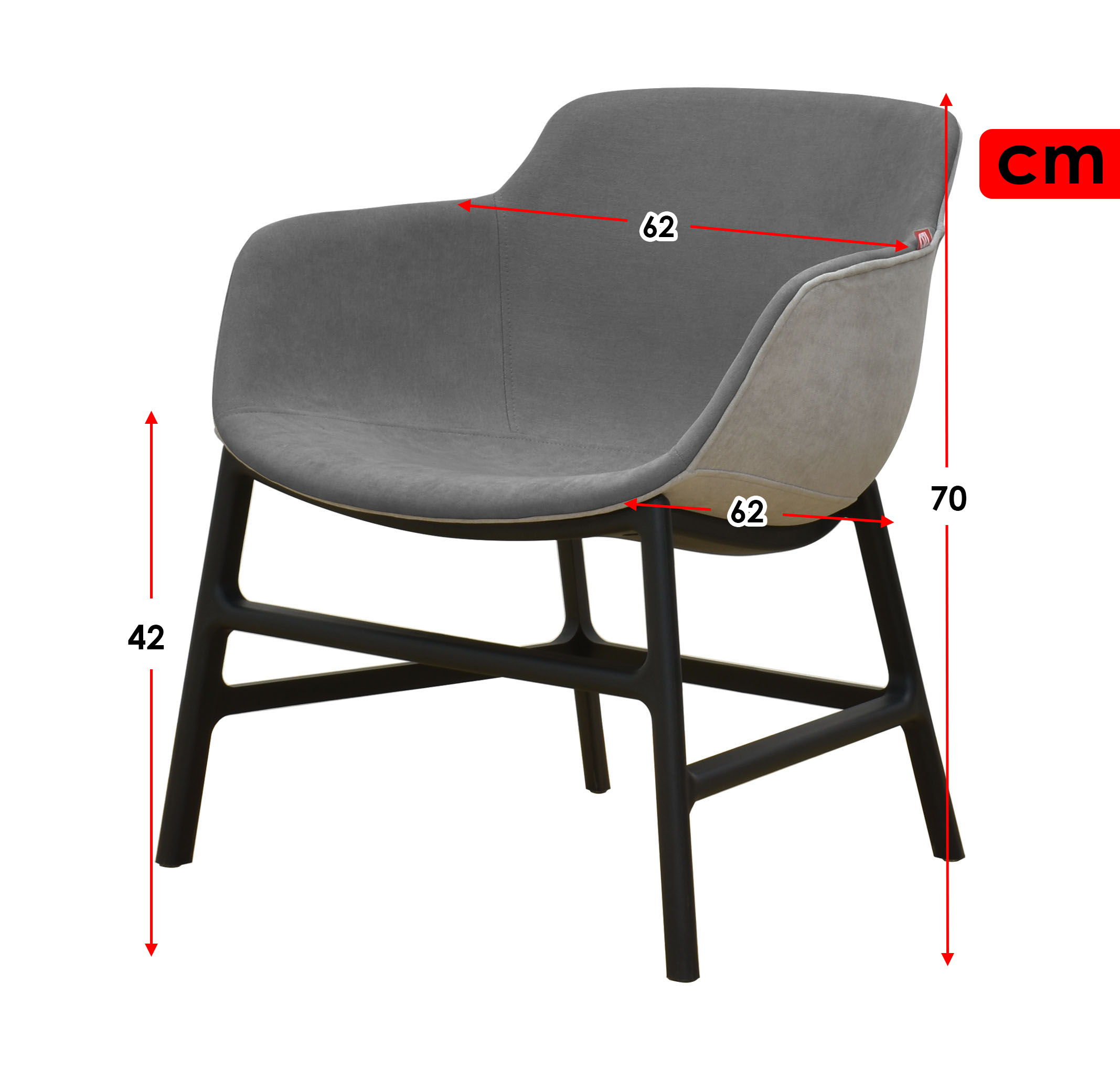 SMITH ACCENT DARK GRAY CHAIR - Image 6