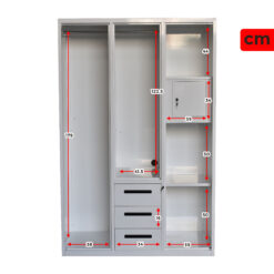 Alternative view of ATKINS 3D120 NATURAL METAL WARDROBE