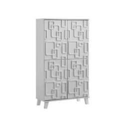 WHITE SC 4D SHOE RACK