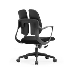 Alternative view of BUREL BLACK OFFICE CHAIR