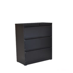 Alternative view of TAI-182 BLACK METAL 3 DRAWER FILE CABINET