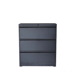 TAI-182 BLACK METAL 3 DRAWER FILE CABINET