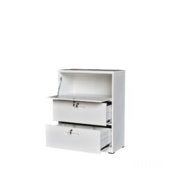 Alternative view of TAI-185 WHITE METAL 3 DRAWER FILING CABINET