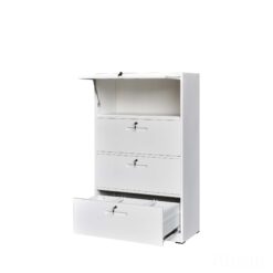 Alternative view of TAI-186 WHITE METAL 4 DRAWER FILING CABINET
