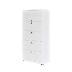 TAI-187 WHITE METAL 5 DRAWER FILING CABINET