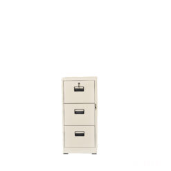 TAI-F00 BEIGE METAL 3 DRAWER FILE CAB WITH SAFE