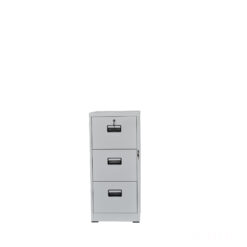 TAI-F00 LIGHT GRAY METAL 3 DRAWER FILE CAB WITH SAFE