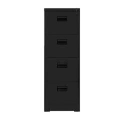 TAI-174 BLACK METAL 4 DRAWER FILE CABINET