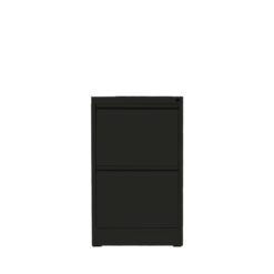 TAI-175 BLACK METAL 2 DRAWER FILE CABINET