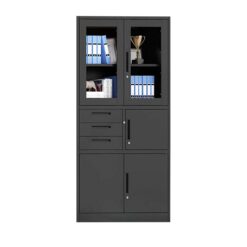 TAI-244 BLACK METAL FILE CABINET
