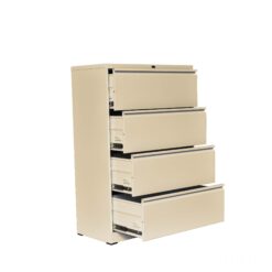 Alternative view of TAI-183 BEIGE METAL 4 DRAWER FILE CABINET