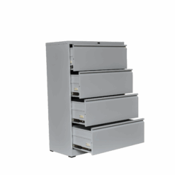 Alternative view of TAI-183 LIGHT GRAY METAL 4 DRAWER FILE CABINET