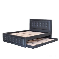Alternative view of MORANT PU DARK GRAY QUEEN BEDFRAME