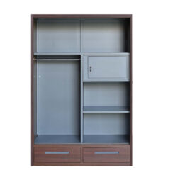 Alternative view of ALLEN SL120 WALNUT METAL WARDROBE