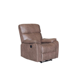 6037-1R BROWN LEATHER POWER RECLINER
