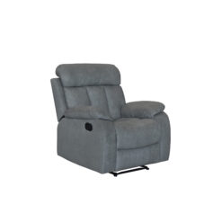6043-1R GREEN LEATHER RECLINER