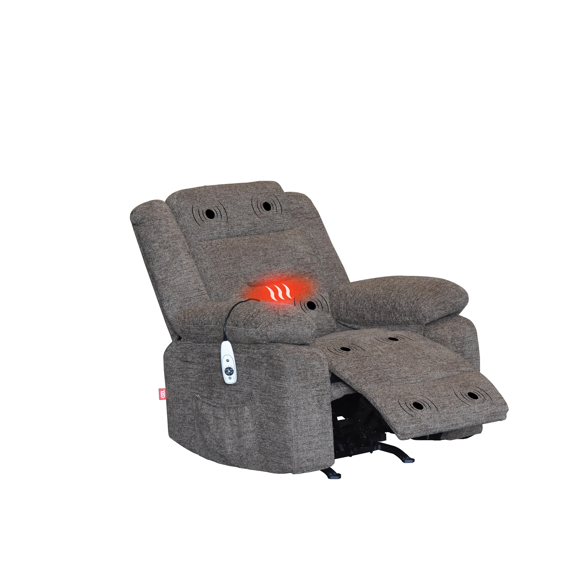 VOMERO 1S BROWN MASSAGE RECLINER - Image 2